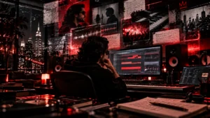 Rony Zino “Xeno” developing music in the studio through songwriting, production and creative experimentation.