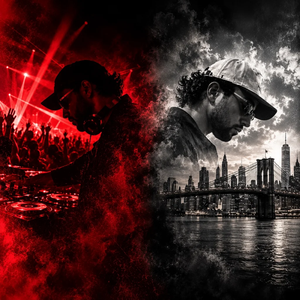 Two sides of Xeno’s music, combining high energy electronic performance with emotion and New York City influences.